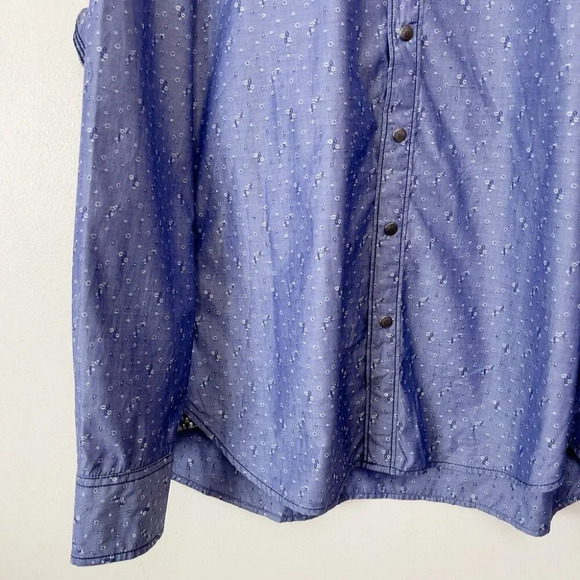 Robert Graham  Mens XL Tailored Fit Botanic Ditsy Blue Button Shirt - Picture 7 of 14